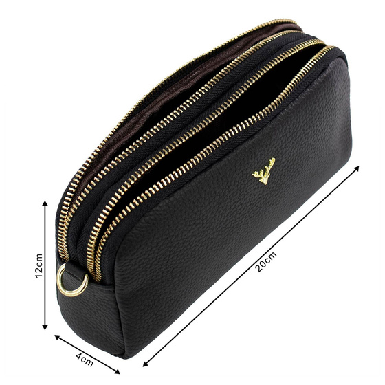 Alessio TOREBKA Damska na ramię CROSSBODY mała SKÓRA NATURALNA