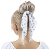 GUMKA do włosów APASZKA scrunchies BIAŁA kwiaty