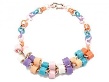 NASZYJNIK kolia WIELOKOLOROWY koraliki