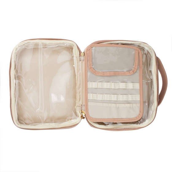 KOSMETYCZKA duża DAMSKA podróżna ORGANIZER na kosmetyki KUFEREK