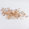 Ozdoba ślubna do włosów GRZEBYK ŚLUB KRYSZTAŁKI KWIATY