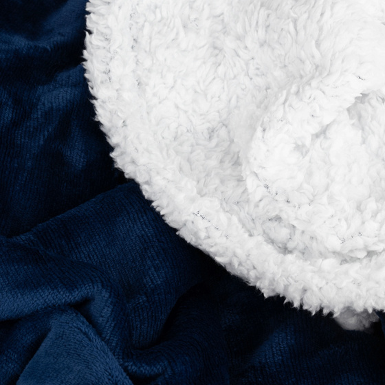 KOCOBLUZA KOC BLUZA CIEPŁA 2w1 GRUBA XXL FUTRZAK POLAR z kapturem OVERSIZE