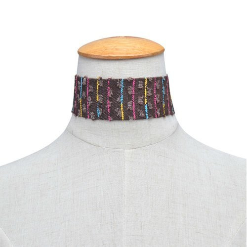 Choker kolor brązowy