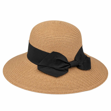 KAPELUSZ DAMSKI Alessio słomkowy boho lato plaża słomiany KOKARDA