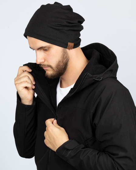 Czapka BEANIE smerfetka oversize MŁODZIEŻOWA ZIMOWA POLAR