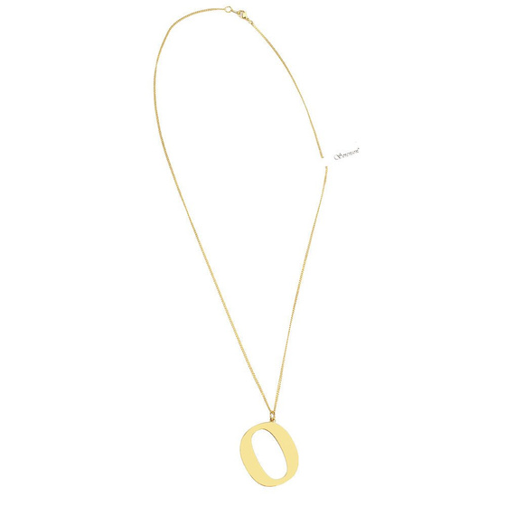 NASZYJNIK damski POZŁACANY 24k litera O duża