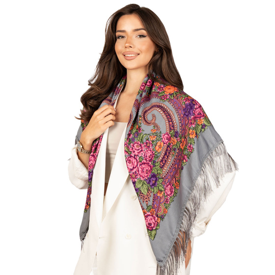 CHUSTA Ludowa Alessio GÓRALSKA Folk KWIATY DUŻA