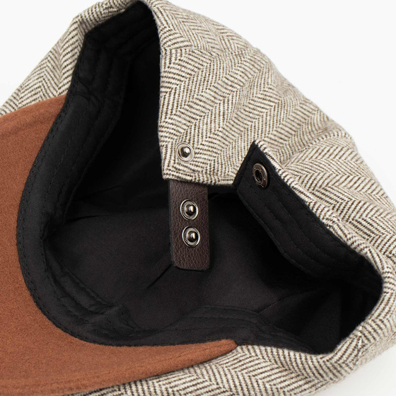 KASZKIET Męski Alessio Stylowy Elegancki FLAT CAP Jesień Zima Czapka RETRO