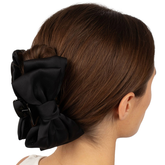 KLAMRA SZCZĘKA spinka kokarda duża ozdoba do włosów klasyczna elegancka