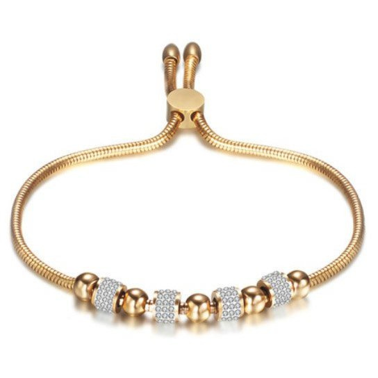 Bransoletka żmijka STAL SZLACHETNA POZŁACANA