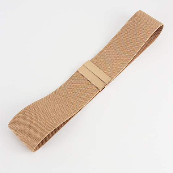 SZEROKI PASEK DAMSKI Alessio DO SUKIENKI elastyczny GUMA BEŻOWY Rozmiar M/L