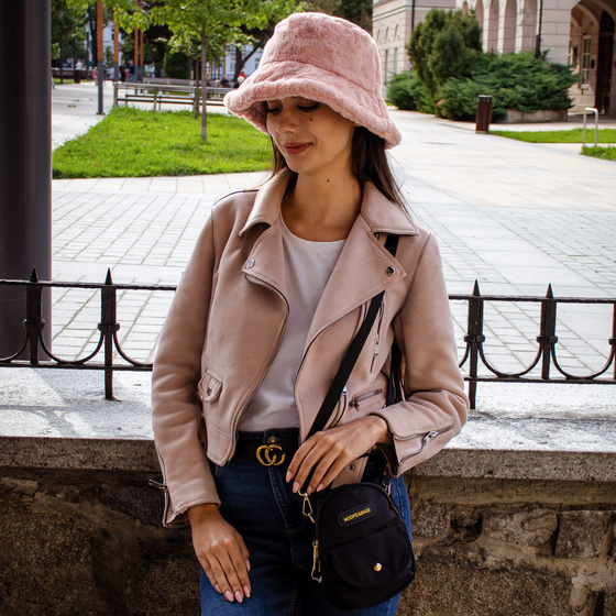 ZIMOWY bucket hat KAPELUSZ na zimę ciepły PLUSZOWY czapka