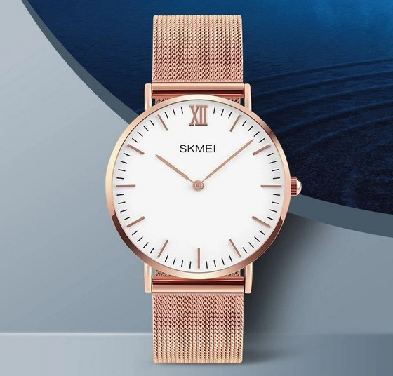 Zegarek SKMEI 1181 bransoleta MESH rose gold