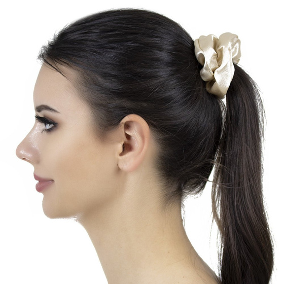 GUMKA do włosów aksamitka SRUNCHIES KREMOWA