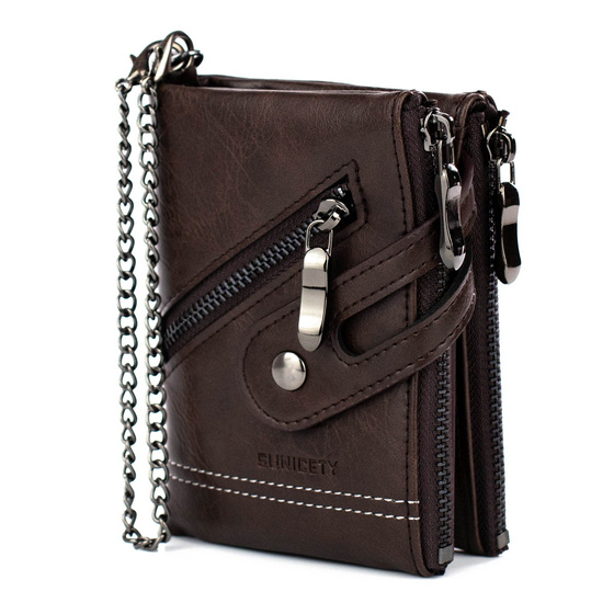 Alessio PORTFEL MĘSKI Block Kart RFID ŁAŃCUCH Pudełko PREZENTOWE