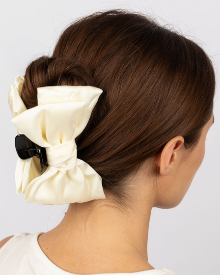 KLAMRA SZCZĘKA spinka kokarda duża ozdoba do włosów klasyczna elegancka