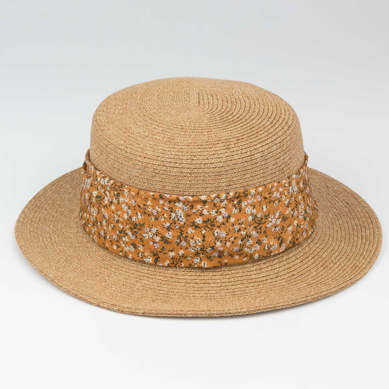 KAPELUSZ DAMSKI Alessio słomkowy boho lato plaża KOKARDA słomiany