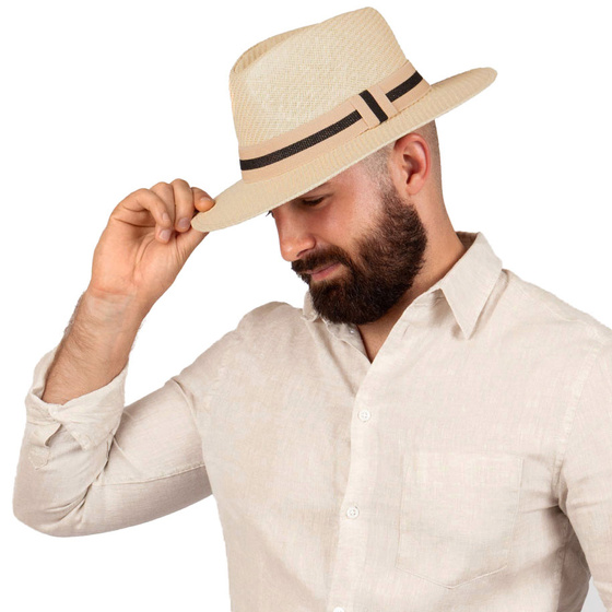 KAPELUSZ Alessio DAMSKI MĘSKI PLECIONY lato HAWANA letni PANAMA