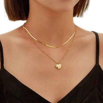 Naszyjnik STAL SZLACHETNA POZŁACANA żmijka