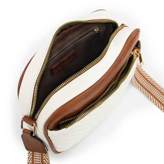 Alessio TOREBKA Damska PIKOWANA CROSSBODY na ramię PASEK QUILTED