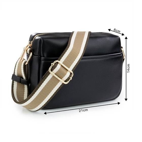 Alessio TOREBKA Damska CROSSBODY LISTONOSZKA KOPERTÓWKA na ramię PASEK