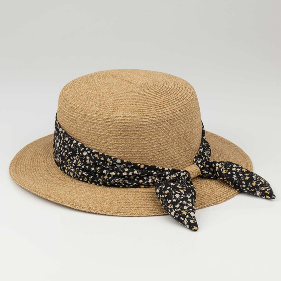 KAPELUSZ DAMSKI Alessio słomkowy boho lato plaża KOKARDA słomiany