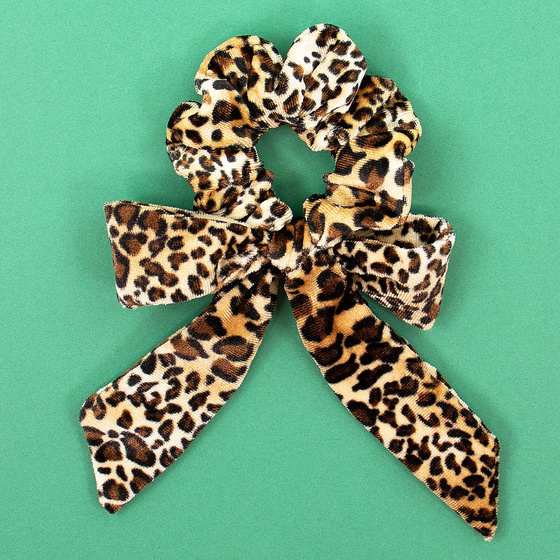 GUMKA DO WŁOSÓW apaszka SCRUNCHIES frotka PANTERKA