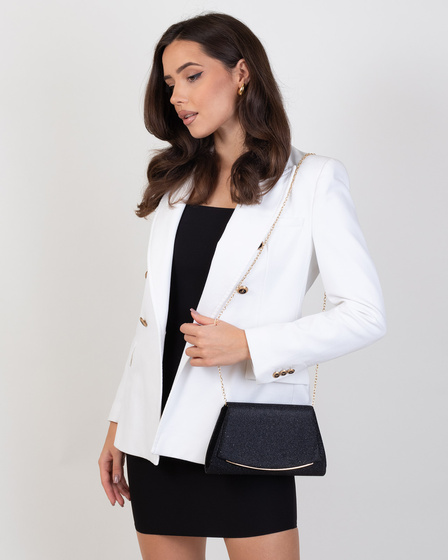 Torebka WIZYTOWA mała KOPERTÓWKA WIECZOROWA ŁAŃCUSZEK błyszcząca elegancka