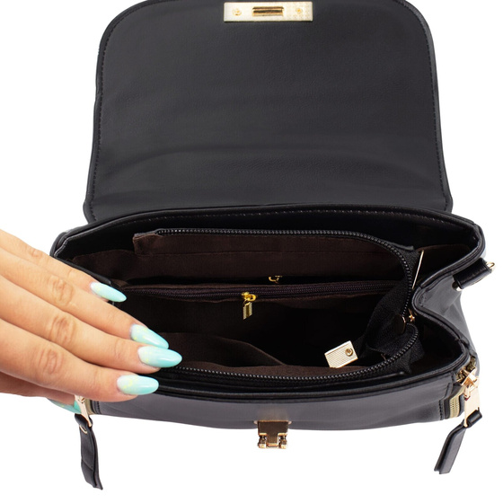 Alessio TOREBKA mała MIEJSKA kuferek DAMSKA LISTONOSZKA BRĄZ-MORELA