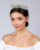 DIADEM Korona Tiara MISS GLOW ŚLUBNY srebrny cyrkonie KRYSZTAŁY