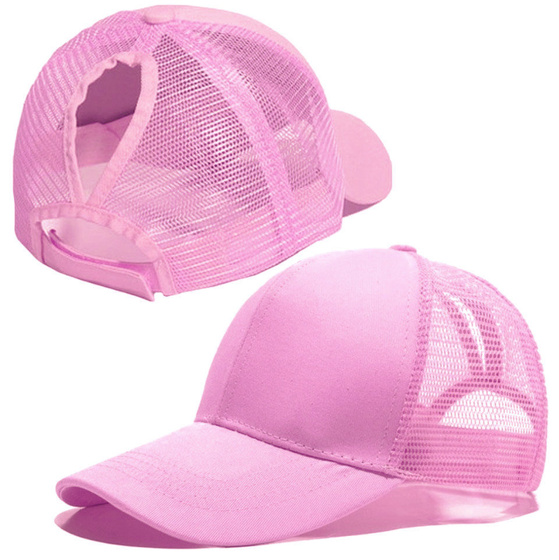 Czapka z daszkiem NA KUCYK bejsbolówka damska z siatką