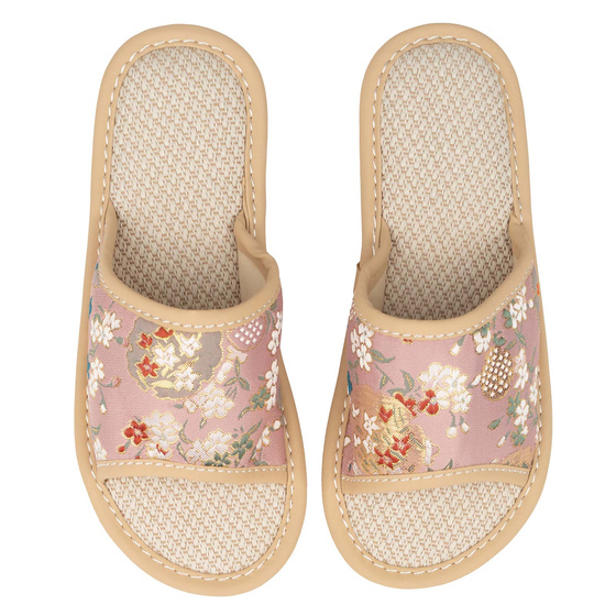 KAPCIE damskie Alessio domowe KWIATY Lekkie Miękkie FOLK r. 40-41