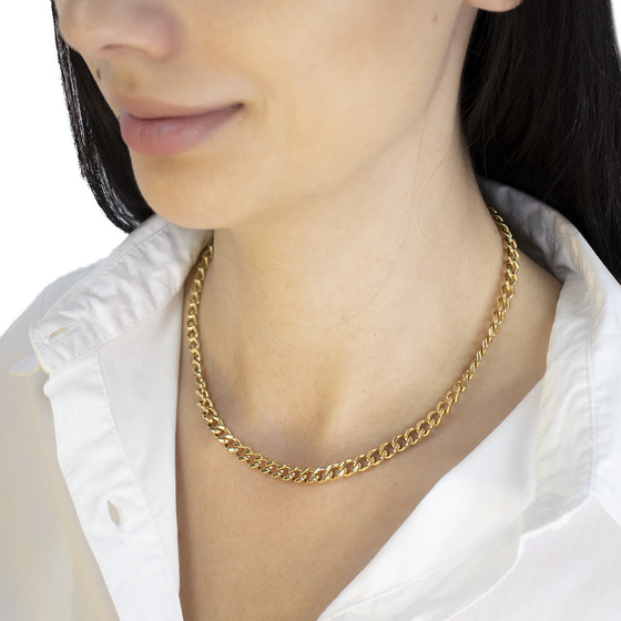 Naszyjnik żmijka STAL SZLACHETNA POZŁACANA