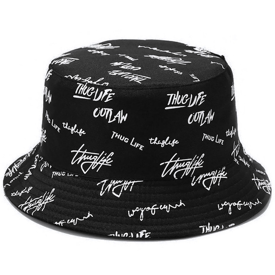 BUCKET HAT czapka dwustronna napis KAPELUSZ rybacki