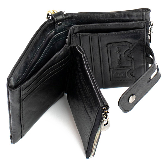 Alessio PORTFEL MĘSKI SKÓRA NATURALNA Block Kart RFID Pudełko PREZENTOWE