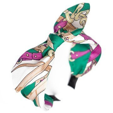 OPASKA DO WŁOSÓW szeroka pin up ZIELONA KOKARDA