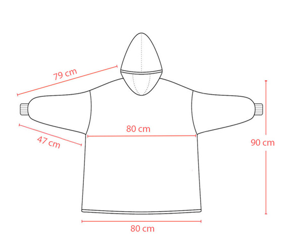 KOCOBLUZA KOC BLUZA CIEPŁA 2w1 GRUBA XXL FUTRZAK POLAR z kapturem OVERSIZE