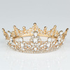 KORONA Diadem Tiara MISS GLOW ŚLUBNA ZŁOTA cyrkonie KRYSZTAŁY