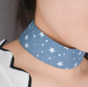Choker naszyjnik jeans GWIAZDKI