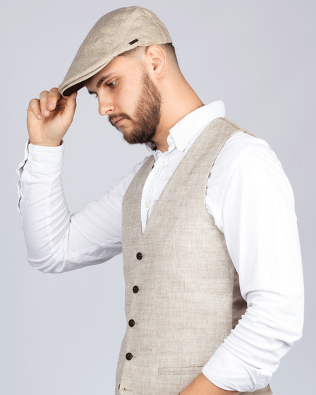 KASZKIET Męski Alessio Stylowy Elegancki FLAT CAP Jesień Zima Czapka RETRO