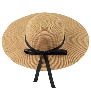 KAPELUSZ na lato SŁOMKOWY duże rondo SŁOMIANY letni DAMSKI kokarda