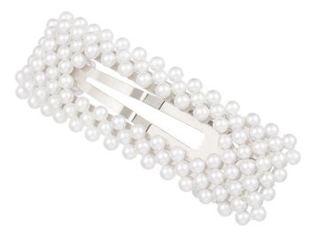 SPINKA DO WŁOSÓW perełki PERŁY prostokątna SREBRNA