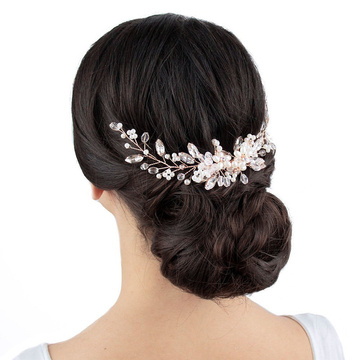 OZDOBA ŚLUBNA do włosów GRZEBYK perełki kryształki