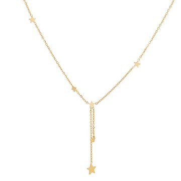 Naszyjnik DŁUGI wiszący STAL SZLACHETNA POZŁACANA