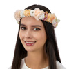 WIANEK do włosów kwiaty PUDROWY boho ŚLUBNY