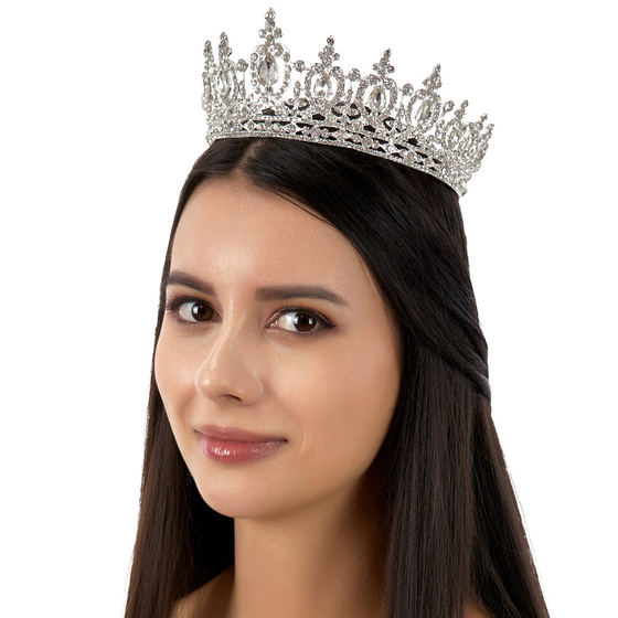 KORONA ozdoba do włosów damska ŚLUBNA diadem KRYSZTAŁY ślub