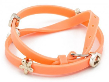 BRANSOLETKA JELLY owijana pomarańczowa