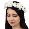 WIANEK na głowę opaska KWIATY piwonie ECRU ślubny 