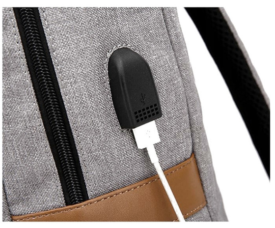 PLECAK POJEMNY na laptopa sportowy SZKOLNY duży miejski KABEL USB