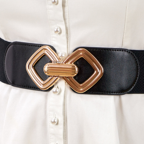 PAS ELASTYCZNY pasek GUMOWY szeroki DAMSKI klamra